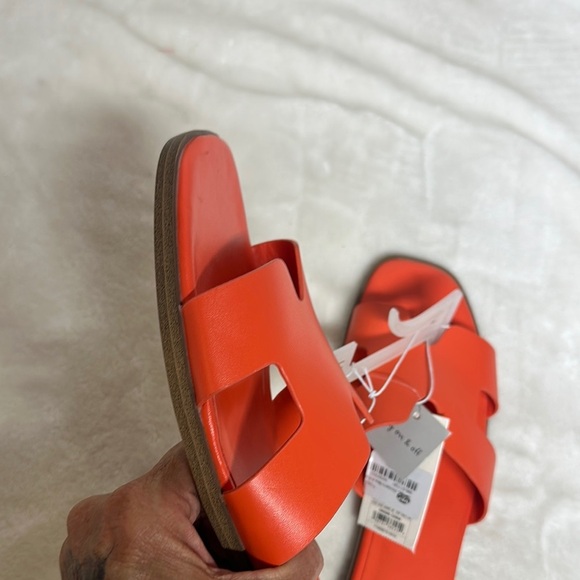 A New Day Orange Sandals Vibrant Slip-On Design - Picture 6 of 7